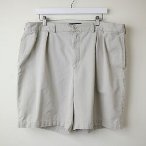 Polo Ralph Lauren Tyler Short Mens 42 Khaki Pleated Classic Chino Cotton Preppy